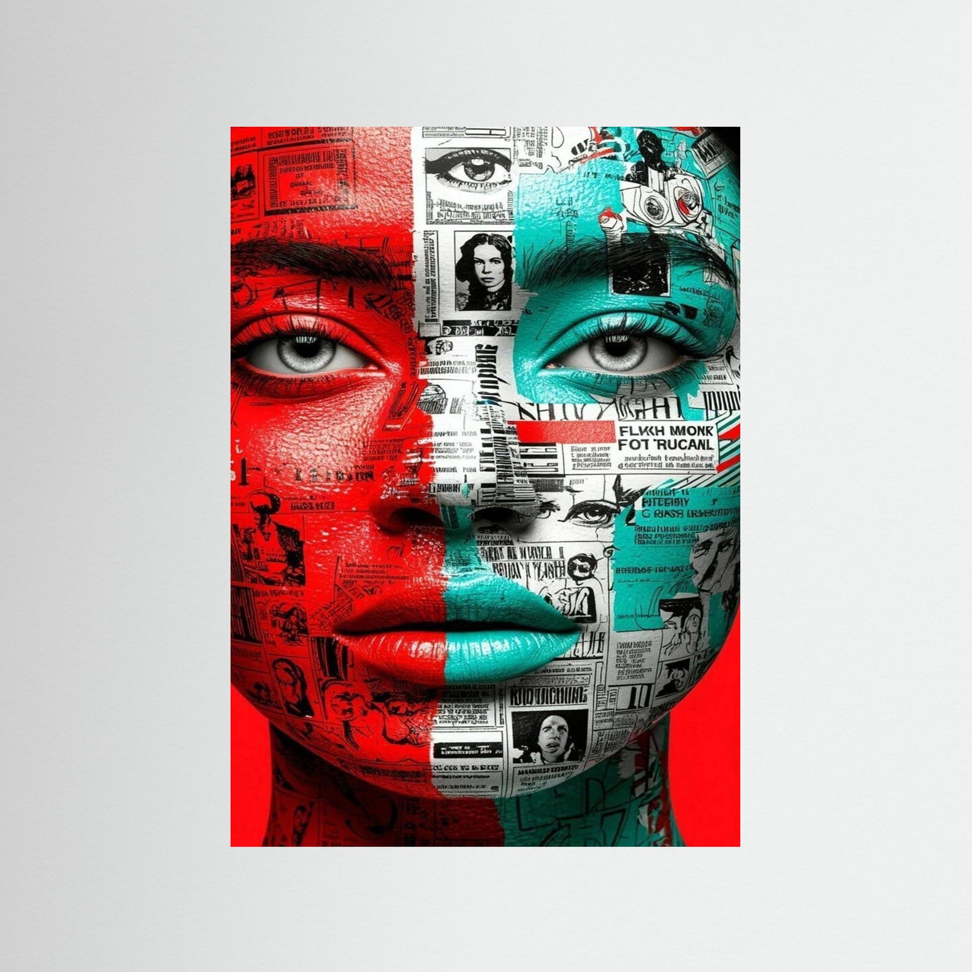 Conceptual portrait art poster