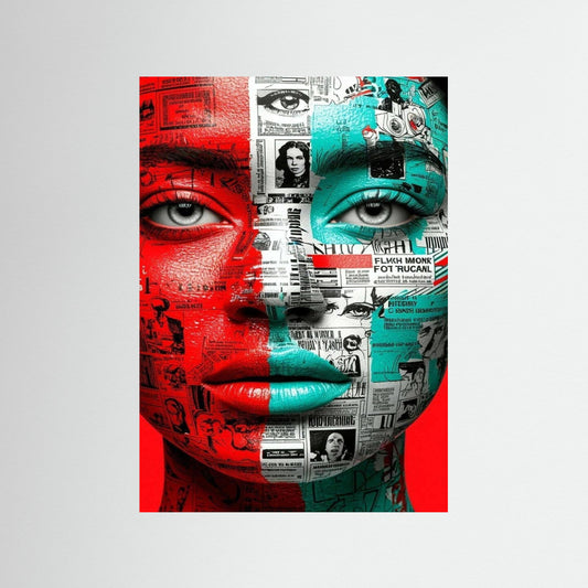 Conceptual portrait art poster