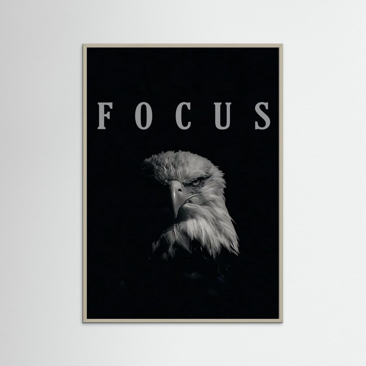 Framed poster wall art, focus eagle poster, quotes poster, print motivation poster,