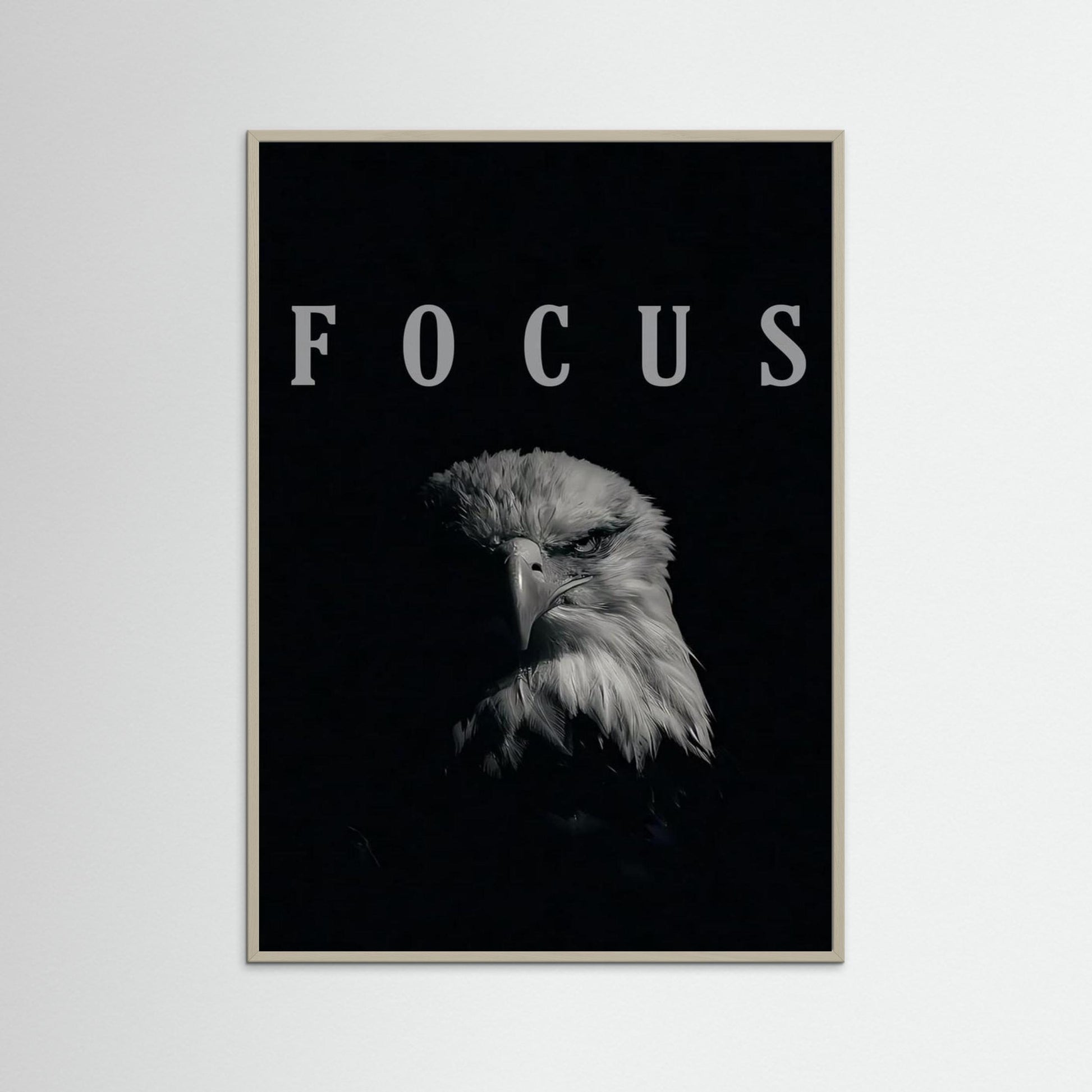 Framed poster wall art, focus eagle poster, quotes poster, print motivation poster,