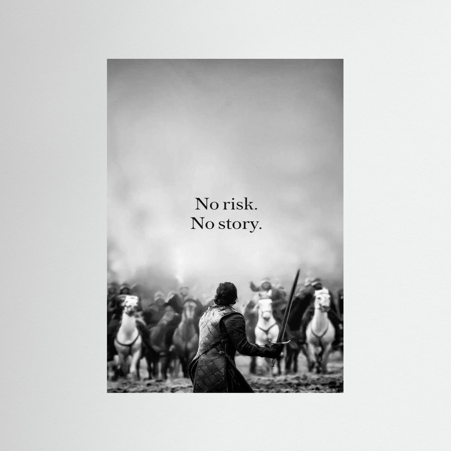 Framed poster wall art, qotes poster,print poster, no risk no story poster