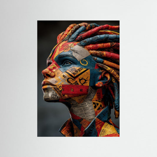 Conceptual portrait art poster