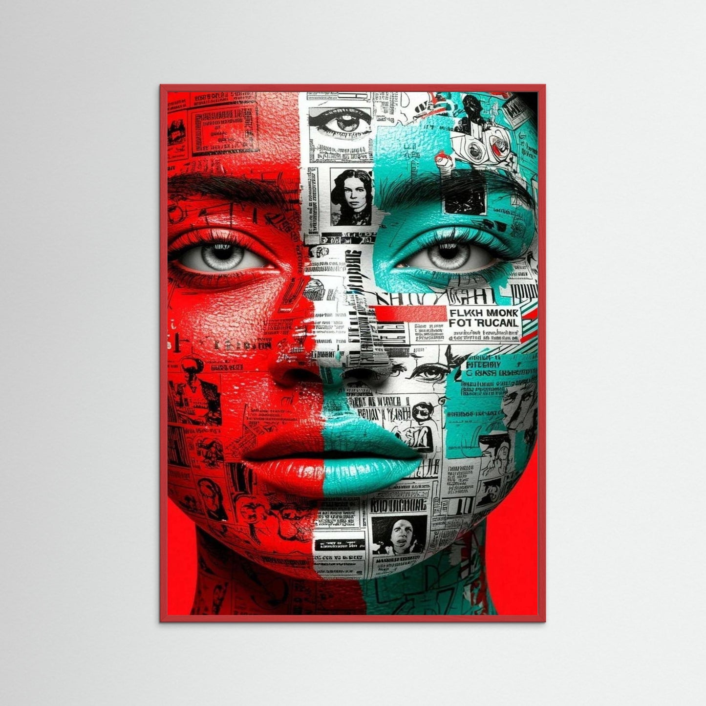 Conceptual portrait art poster