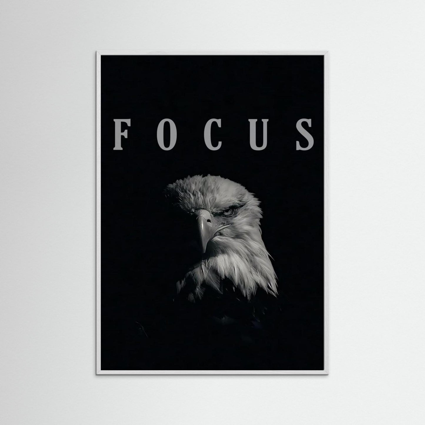Framed poster wall art, focus eagle poster, quotes poster, print motivation poster,
