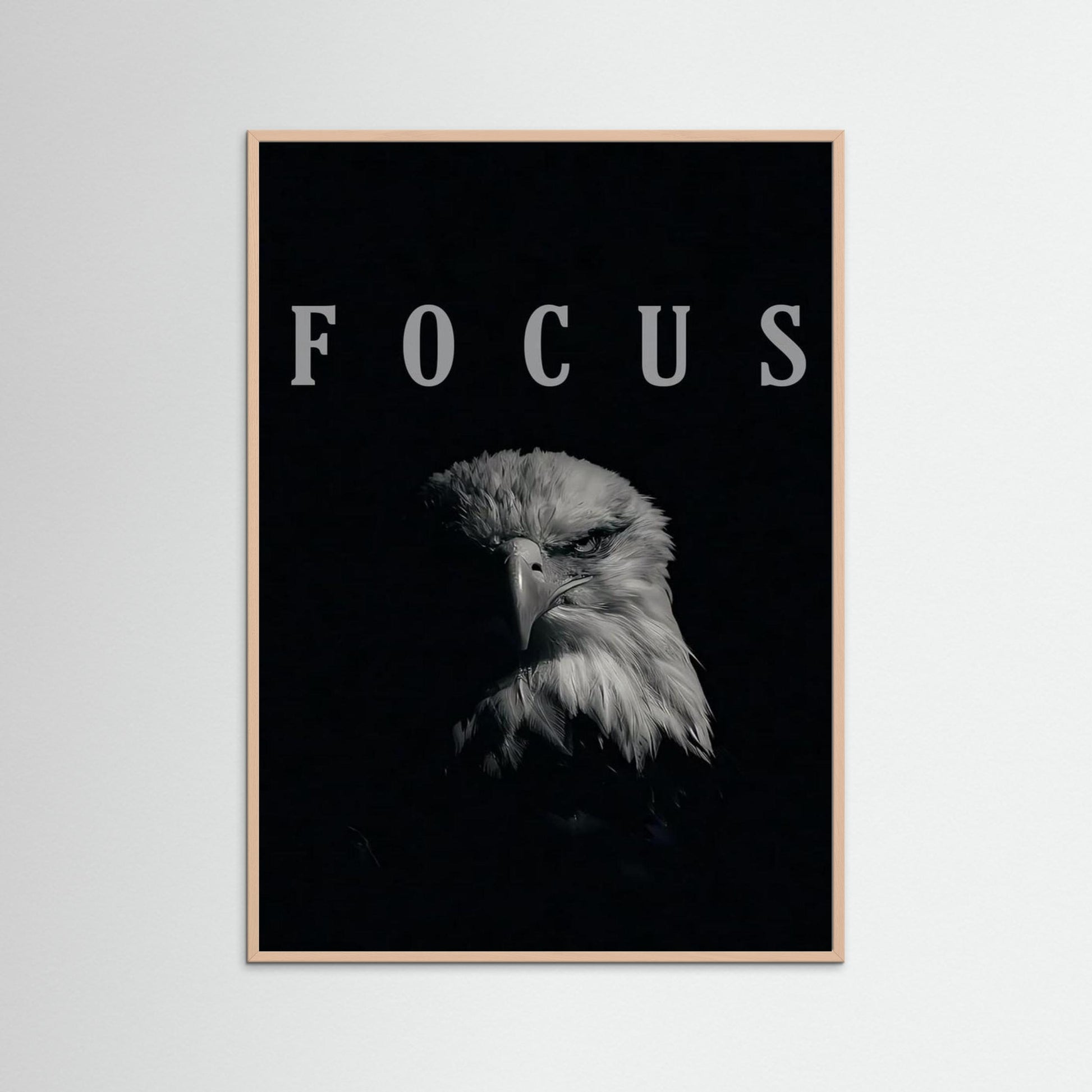 Framed poster wall art, focus eagle poster, quotes poster, print motivation poster,