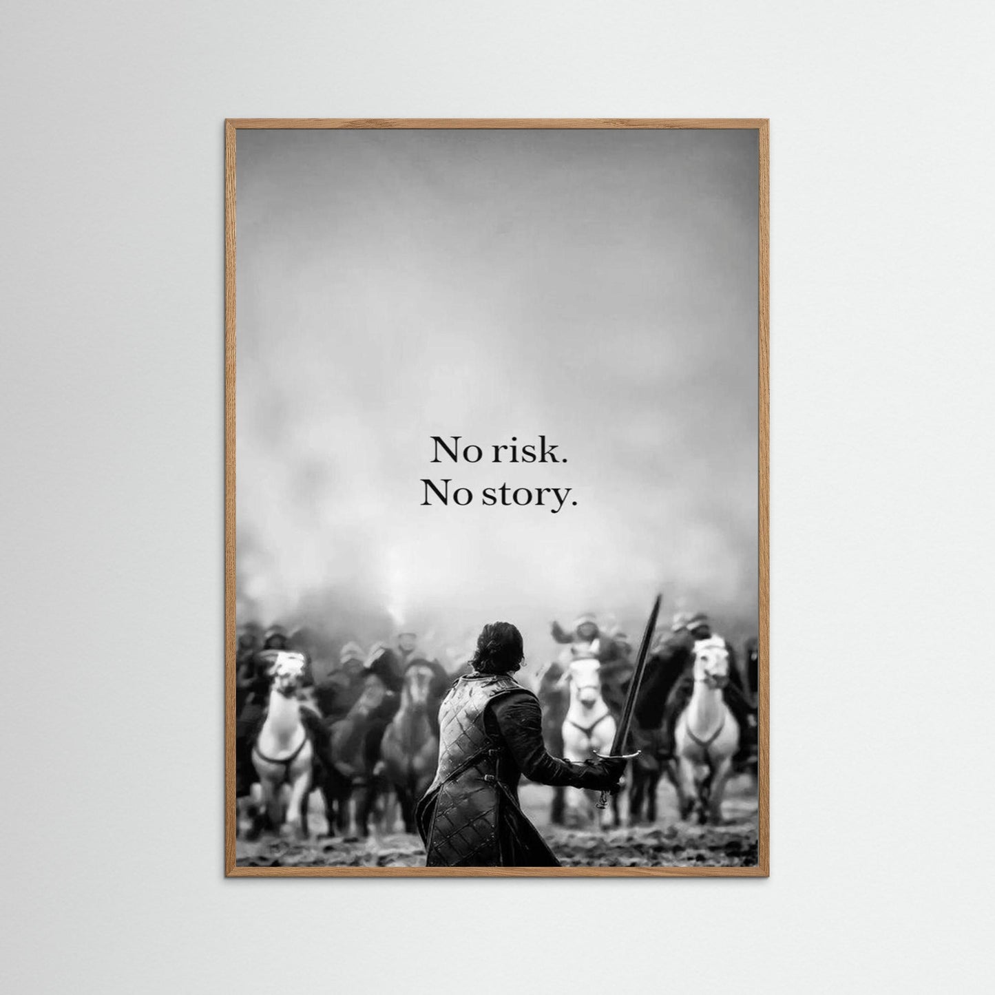 Framed poster wall art, qotes poster,print poster, no risk no story poster