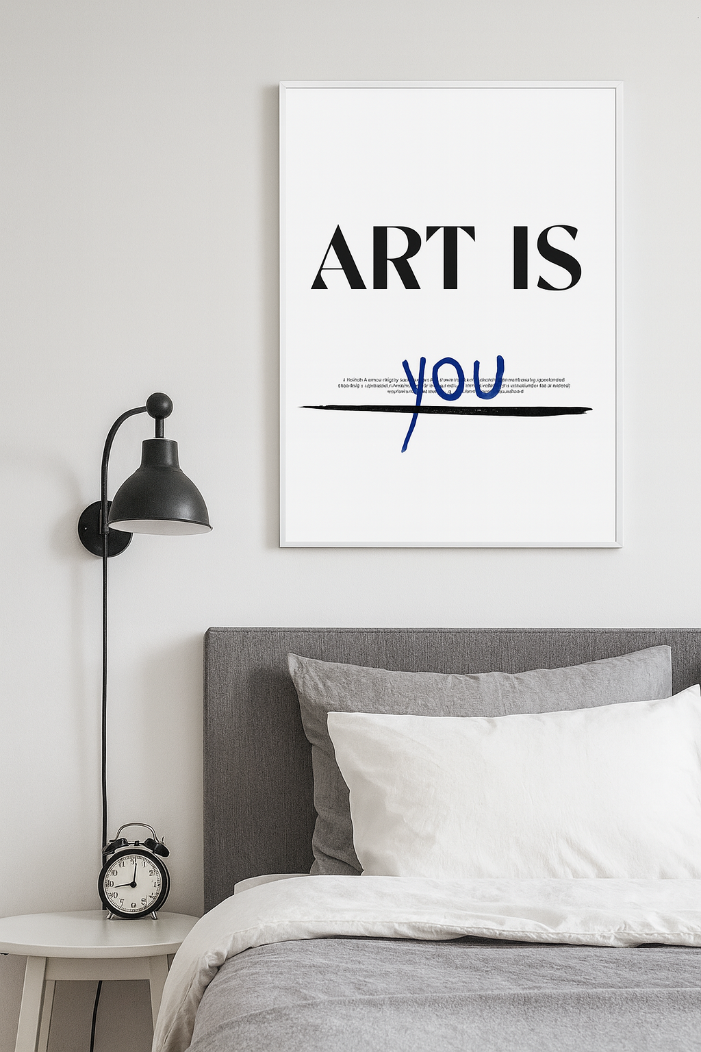 Framed poster wall art, qotes poster,print poster,art is you poster