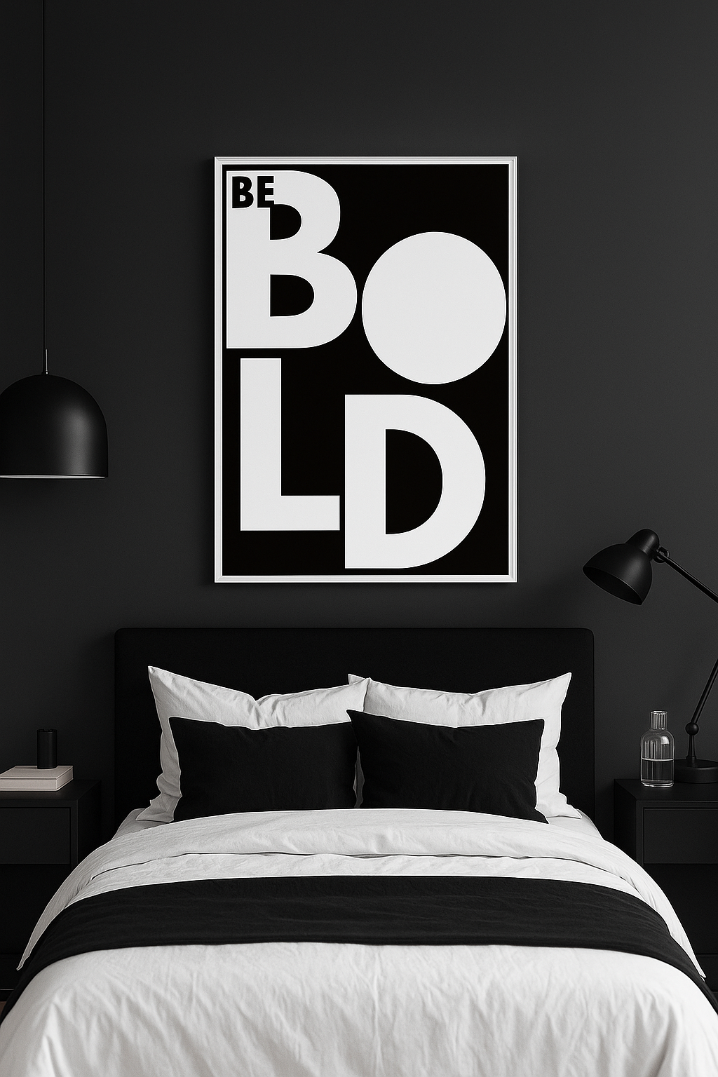 Framed poster wall art, be bold poster quotes poster,print poster, motivation wall art prints