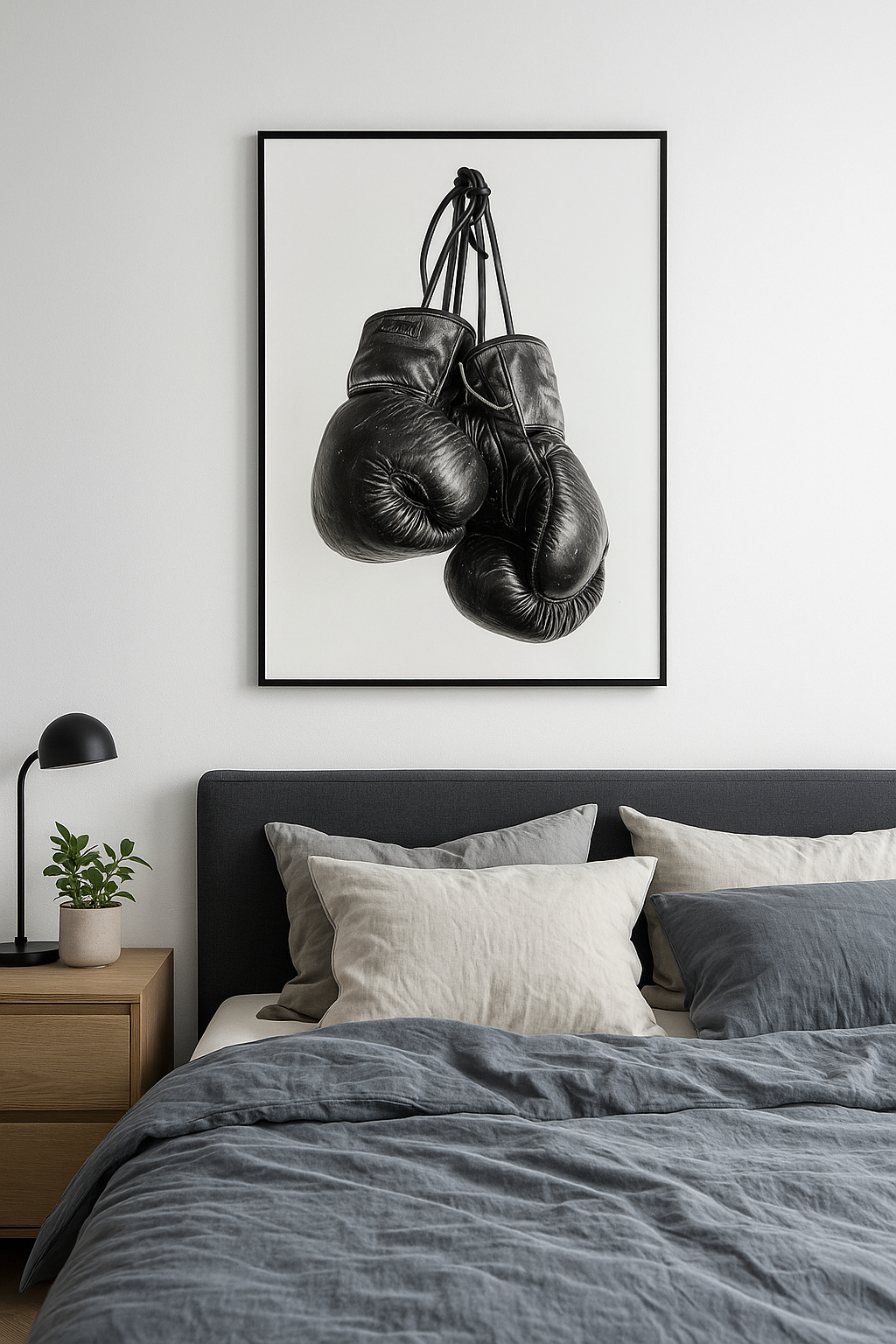 Framed poster wall art , boxing gloves poster , bedroom wall art , sport poster, fine art poster