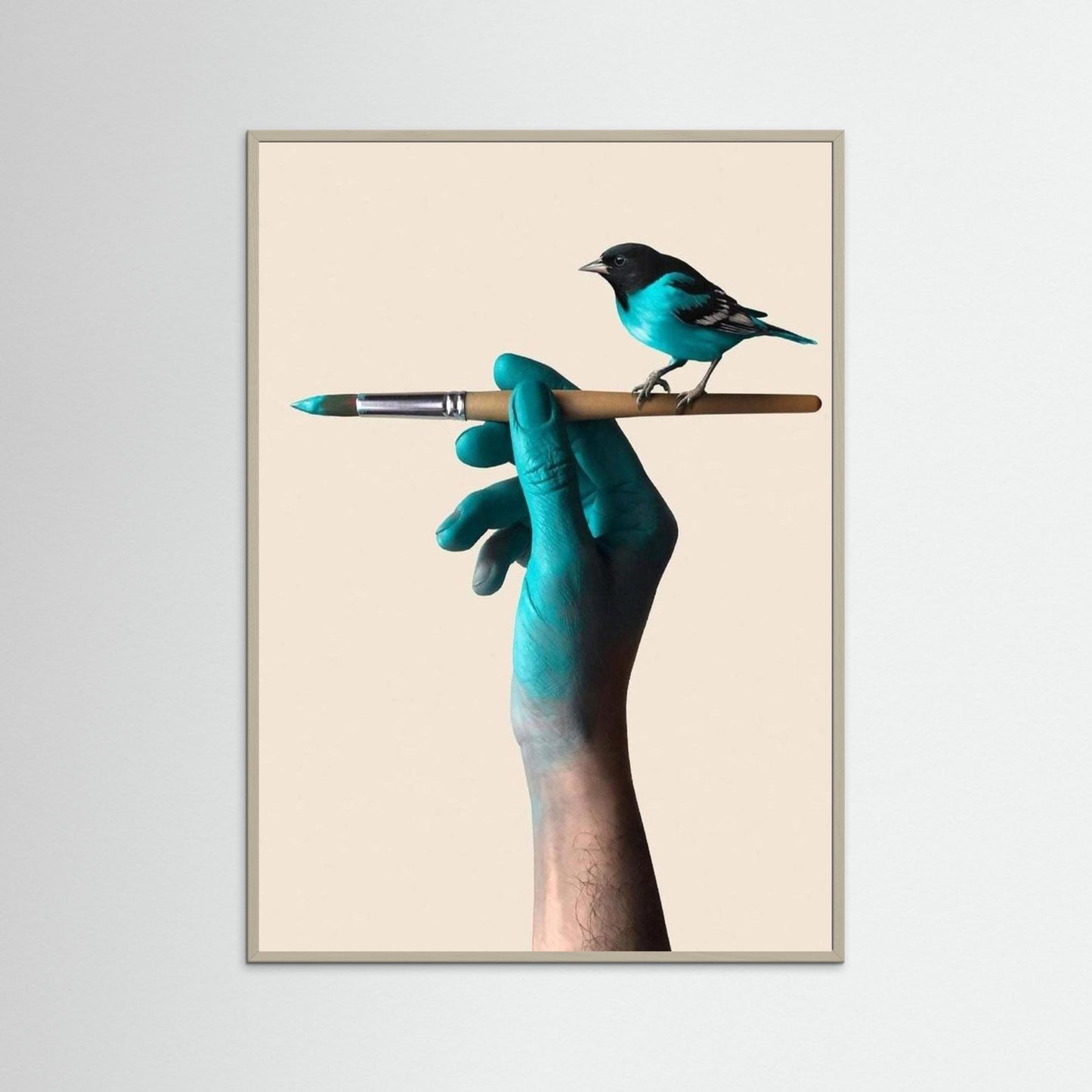 Conceptual bird art poster