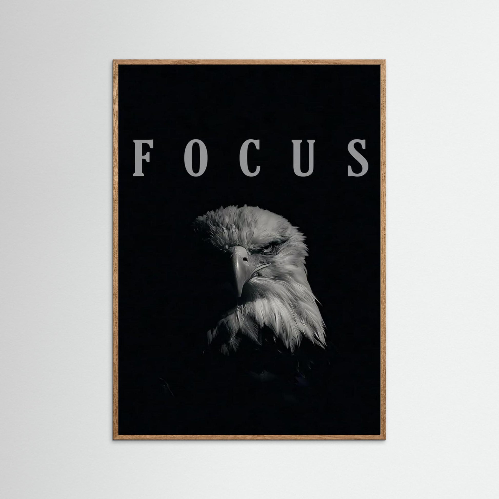 Framed poster wall art, focus eagle poster, quotes poster, print motivation poster,