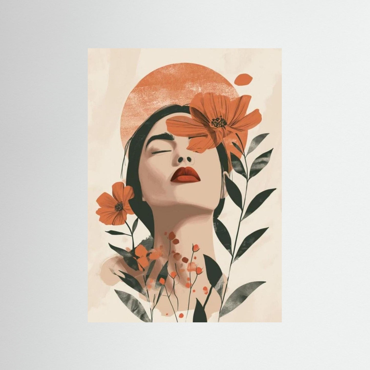 Bohmian minimalist portrait art