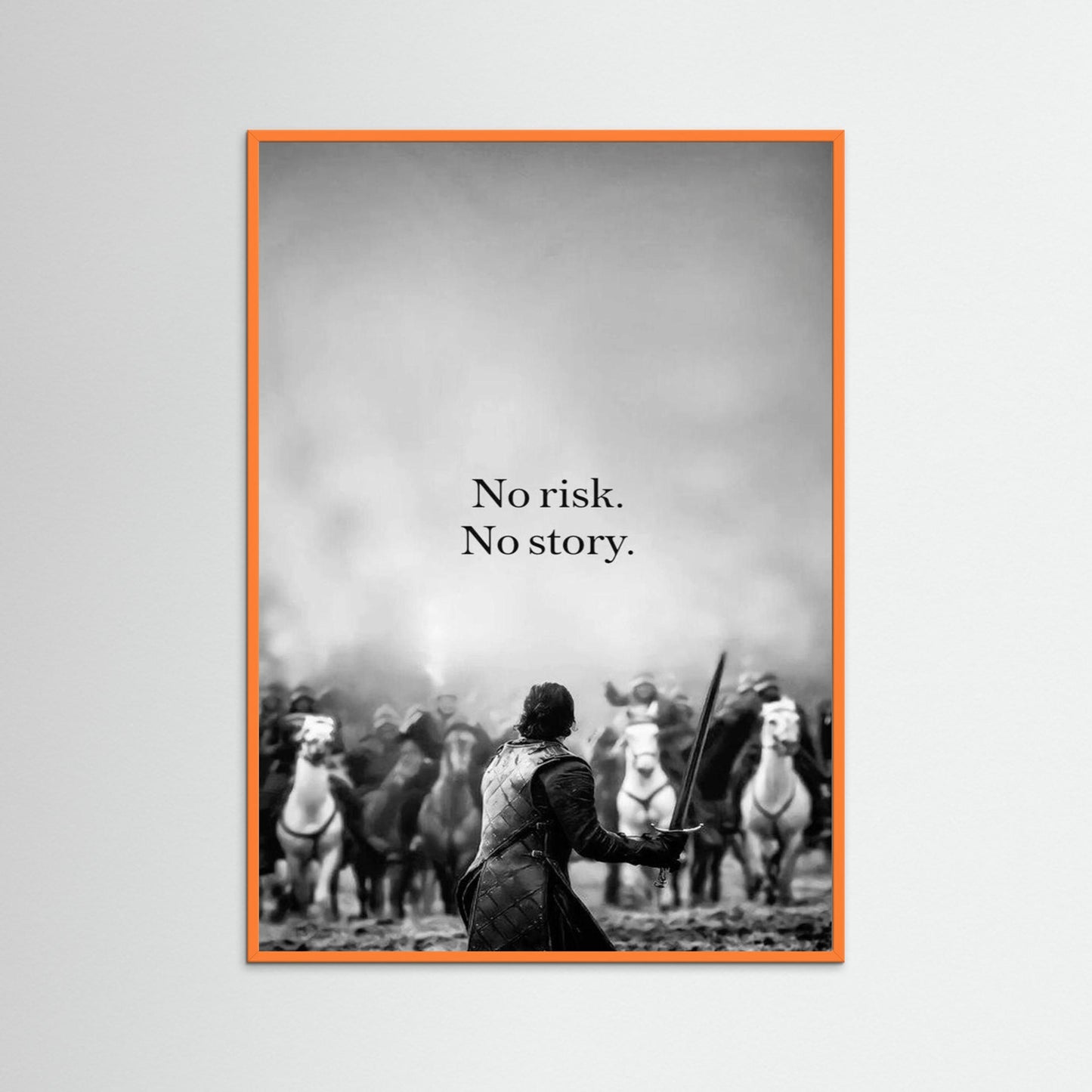 Framed poster wall art, qotes poster,print poster, no risk no story poster