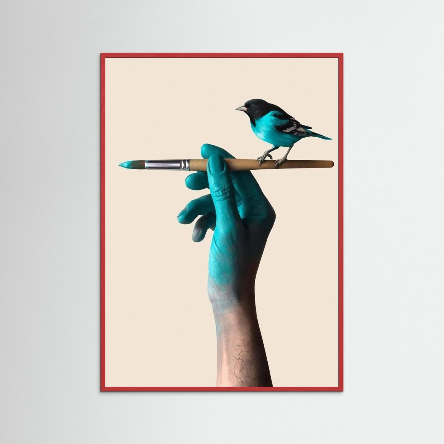 Conceptual bird art poster