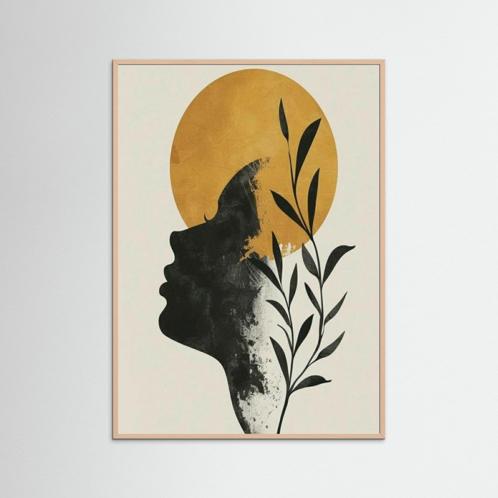 Bohmian portrait minimalist poster