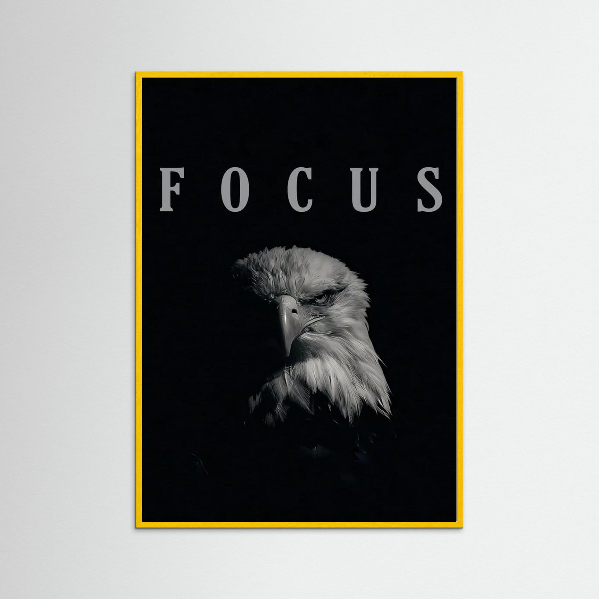 Framed poster wall art, focus eagle poster, quotes poster, print motivation poster,